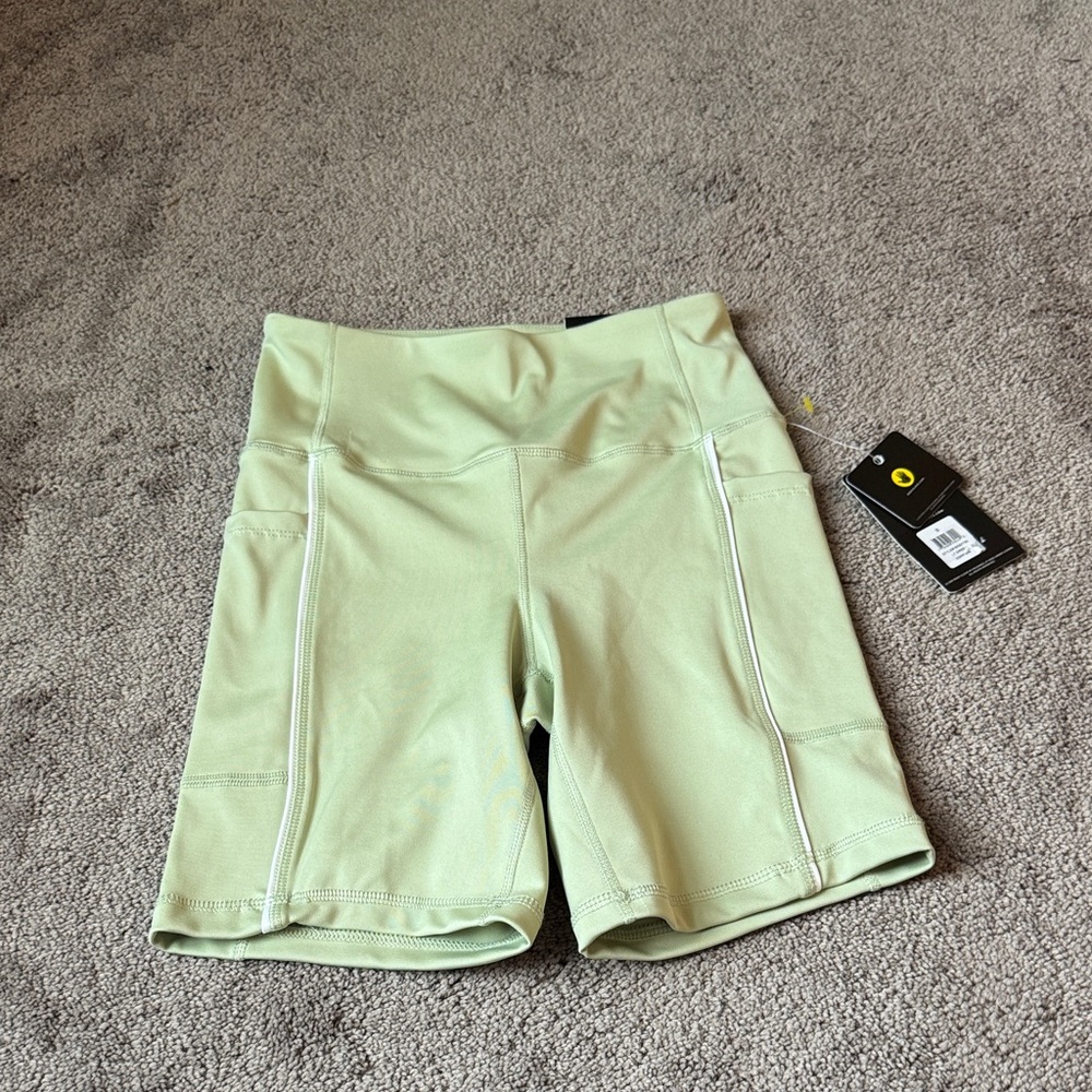 Body Glove Green High Waist Active Biker Gym Shorts SIZE S